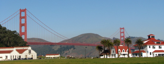 Cyclist view of Golden Gate Bridge